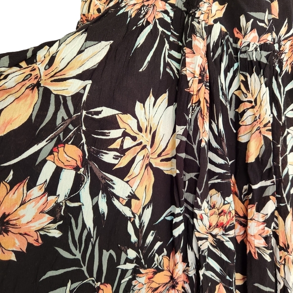 Rip Curl Flowy Mini Dress - Tropical Floral Black - Picture 5 of 7